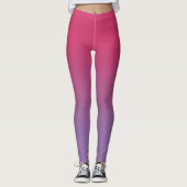 Stilvoll rosa bis Lila glänzend Leggings (Vorderseite)
