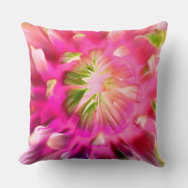 Stilvoll rosa Blume Kissen Kissen (Vorderseite)