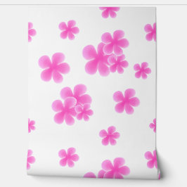 Stilvoll rosa Blume Peel and Stick Tapete