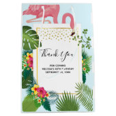 Stilvoll rosa Flamingo Tropical Vielen Dank Mittlere Geschenktüte (Vorderseite)