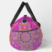 Stilvoll rosa geometrische Designduffeltasche Duffle Bag (Rechts)