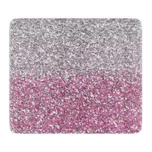 Stilvoll rosa Glitzer Ombre Sparkle Schneidebrett
