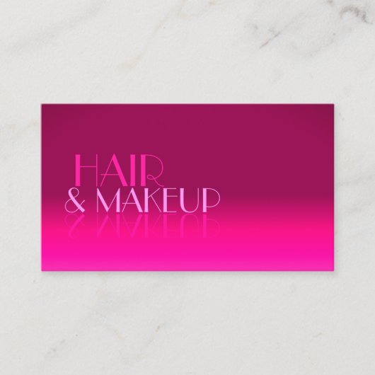 Stilvoll rosa Gradient Mirror Schriftart Classic M Visitenkarte (Vorderseite)
