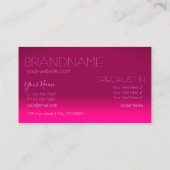 Stilvoll rosa Gradient Mirror Schriftart Classic M Visitenkarte (Rückseite)