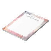 Stilvoll rosa Grauer Name Retro 60er Jahre Wasserf Notizblock (Rotiert)