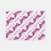 Stilvoll rosa Libellenbezeichnung gemusterte Decke (Vorderseite (Horizontal))