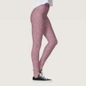 Stilvoll rosa Lila Black Geometric Design Yoga Leggings (Rechts)