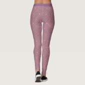 Stilvoll rosa Lila Black Geometric Design Yoga Leggings (Rückseite)