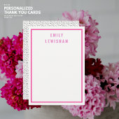 Stilvoll rosa Lila Note Card mit Spots Mitteilungskarte