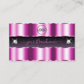 Stilvoll rosa Lila schwarze Schmuckstücke mit Logo Visitenkarte (Vorderseite)