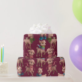 Stilvoll rosa Llamas Geschenkpapier