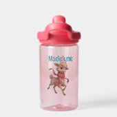 Stilvoll rosa Llamas Trinkflasche (Rückseite)