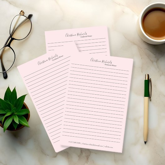Stilvoll rosa Minimalistisch Post-it Klebezettel