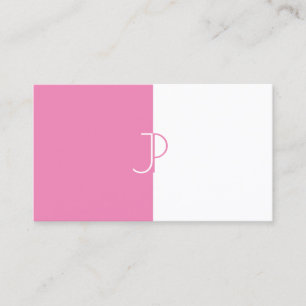 Stilvoll rosa Mit Monogramm Template Trendy Visitenkarte