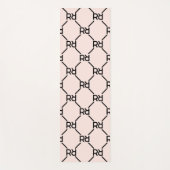 Stilvoll rosa Moderne Luxus Girly Monogram Initial Yogamatte (Vorderseite)