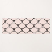 Stilvoll rosa Moderne Luxus Girly Monogram Initial Yogamatte (Vorderseite (Horizontal))