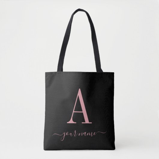 Stilvoll rosa Monogram einfach, modern Minimalisti Tasche (Vorderseite)