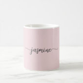 Stilvoll Rosa Monogramm Name Signature-Kaffee Kaffeetasse (Mittel)