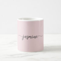 Stilvoll Rosa Monogramm Name Signature-Kaffee