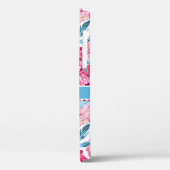 Stilvoll rosa Muster Chic Personalisierter Name Case-Mate iPhone Hülle (Rückseite / Links)