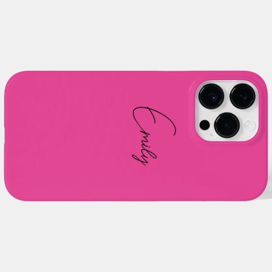 Stilvoll rosa Personalisierter iPhone-Case-Script- Case-Mate iPhone Hülle (Rückseite (Horizontal))