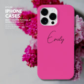 Stilvoll rosa Personalisierter iPhone-Case-Script- iPhone Hülle