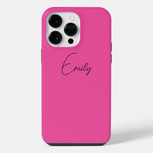 Stilvoll rosa Personalisierter iPhone-Case-Script- iPhone Hülle (Rückseite)