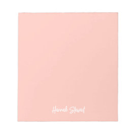 Stilvoll Rosa Pfirsich Minimalistisch Girly Studen Notizblock