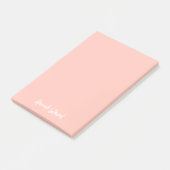 Stilvoll Rosa Pfirsich Minimalistisch Girly Studen Post-it Klebezettel (angewinkelt)