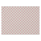 Stilvoll rosa Polka Dots Hellgrüner Hintergrund Tischdecke (Vorderseite (Horizontal))