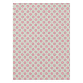 Stilvoll rosa Polka Dots Hellgrüner Hintergrund Tischdecke (Vorderseite)