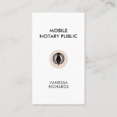 Stilvoll rosa QR Code Minimal Marketing Notargeblä Visitenkarte (Vorderseite)