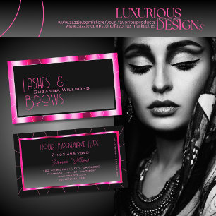 Stilvoll rosa Rahmen schwarz glamourös glamourös m Visitenkarte