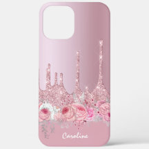 Stilvoll rosa Rosa Glitzer Tropfen