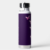 Stilvoll rosa Schmetterling Doodle Kaleidoskop Trinkflasche (rechts)