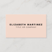 Stilvoll Rosa Trendy Moderne Front und Back Visitenkarte (Vorderseite)