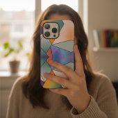 Stilvoll rosa und blau Marmor Moderne Ästhetik Case-Mate iPhone Hülle