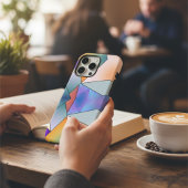 Stilvoll rosa und blau Marmor Moderne Ästhetik Case-Mate iPhone Hülle