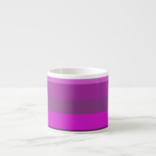 Stilvoll rosa und lila monochrome Streifen Espressotasse