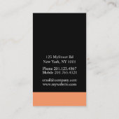 Stilvoll rosa und pfirsichfarbenes Monogramm Visitenkarte (Rückseite)