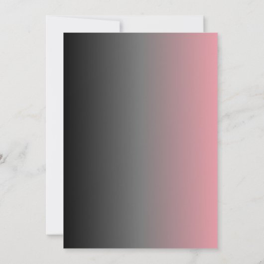 Stilvoll rosa und schwarz glänzende geometrische G Einladung (Rückseite)