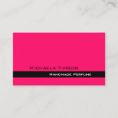 Stilvoll Rosa und Schwarz mit Beruflichem Foto Visitenkarte (Vorderseite)