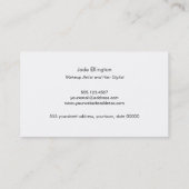 Stilvoll rosa und schwarz silberfarbene Streifen S Visitenkarte (Rückseite)