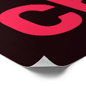 Stilvoll rosa und schwarze Kirschtriplet & Capture Poster (Ecke)