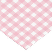 Stilvoll rosa weiß kariert kurzer tischläufer (Ecke)