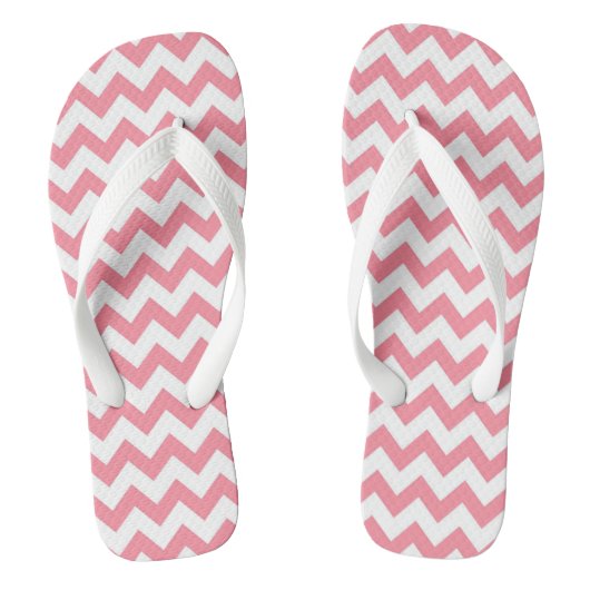 Stilvoll rosa Zickzack Gemusterte Flip Flops Badesandalen (Fußbett)