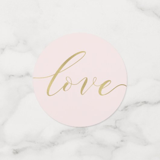 Stilvoll rosafarbener Hochzeitstisch Personalisier Konfetti (Klein Vorderseite)