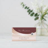 Stilvoll Rosegold Rot mit Funkelnd Diamant Visitenkarte (Stehend Vorderseite)