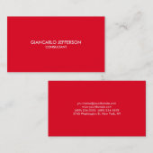 Stilvoll Rot Beruflich Visitenkarte (Vorne/Hinten)