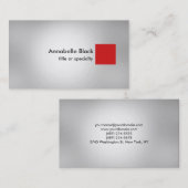 Stilvoll Rot Gray Moderne Einzigartige Trendy Beru Visitenkarte (Vorne/Hinten)